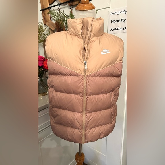 Men’s Nike Beige Down filled Puffer Vest - Picture 1 of 3